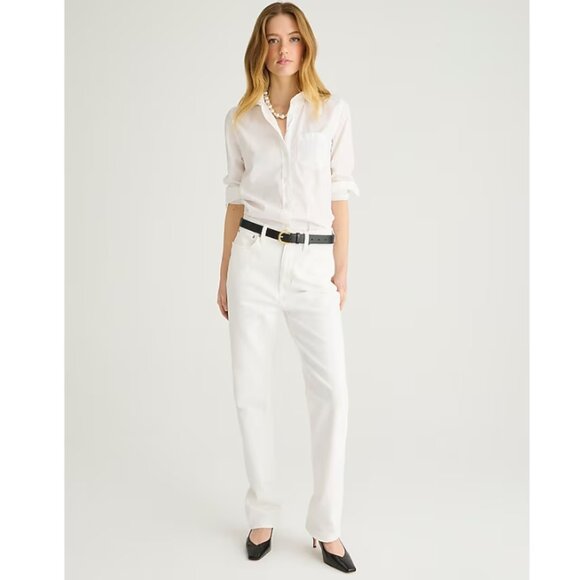 J.Crew Classic Straight Jean Womens Size 27T White NWT - Picture 1 of 12
